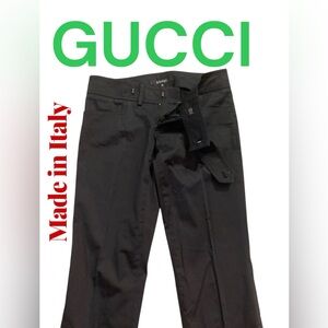 Gucci Elegant Black Trousers Women’s Gucci Dress Pants Size 38 Italy Made